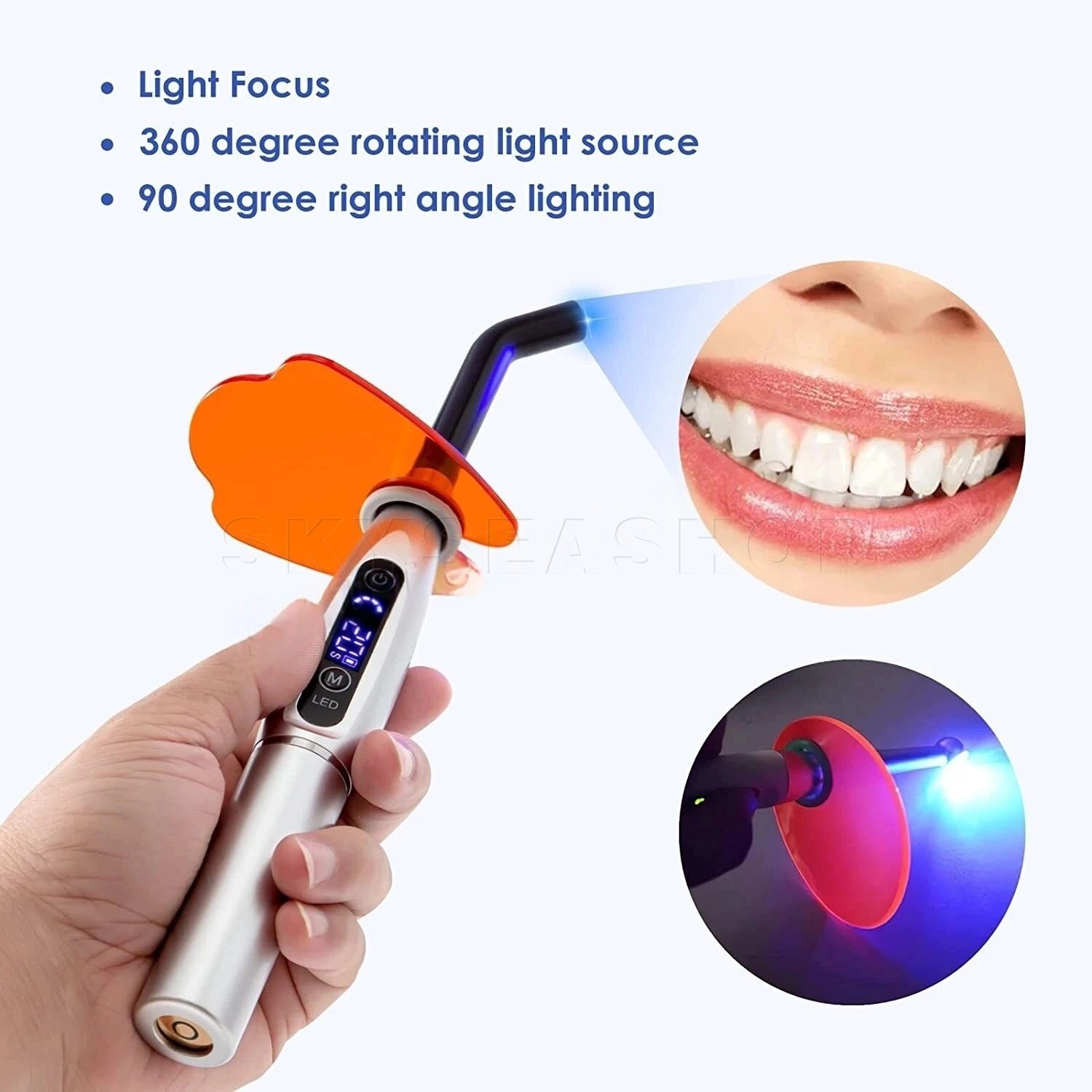 Lots Dental Wireless Cordless LED Cure Curing Light Lamp 2000mw 5W Tool Resin