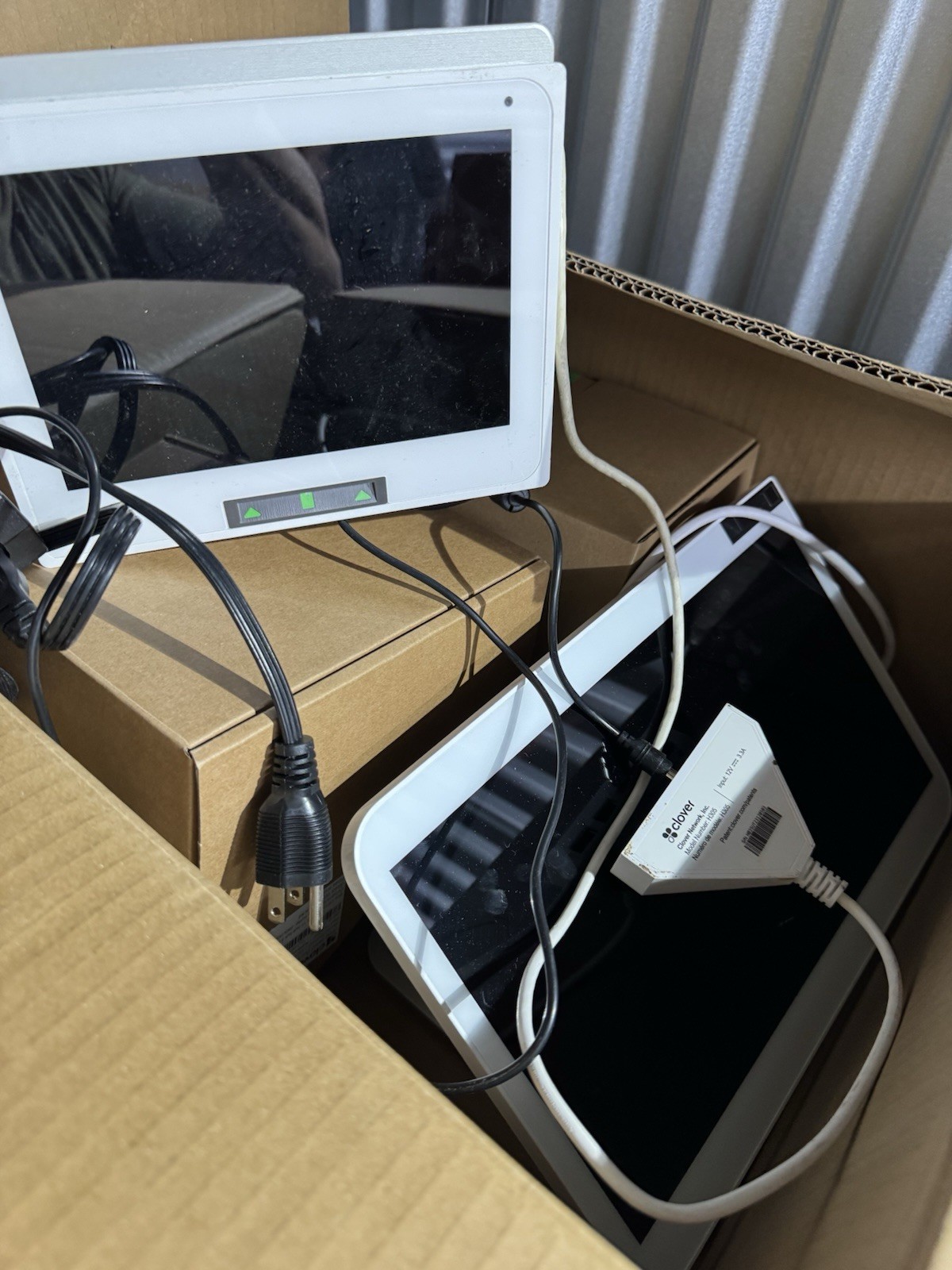 Clover Lot of 2 Touchscreen POS System Terminals with Power Cables Included