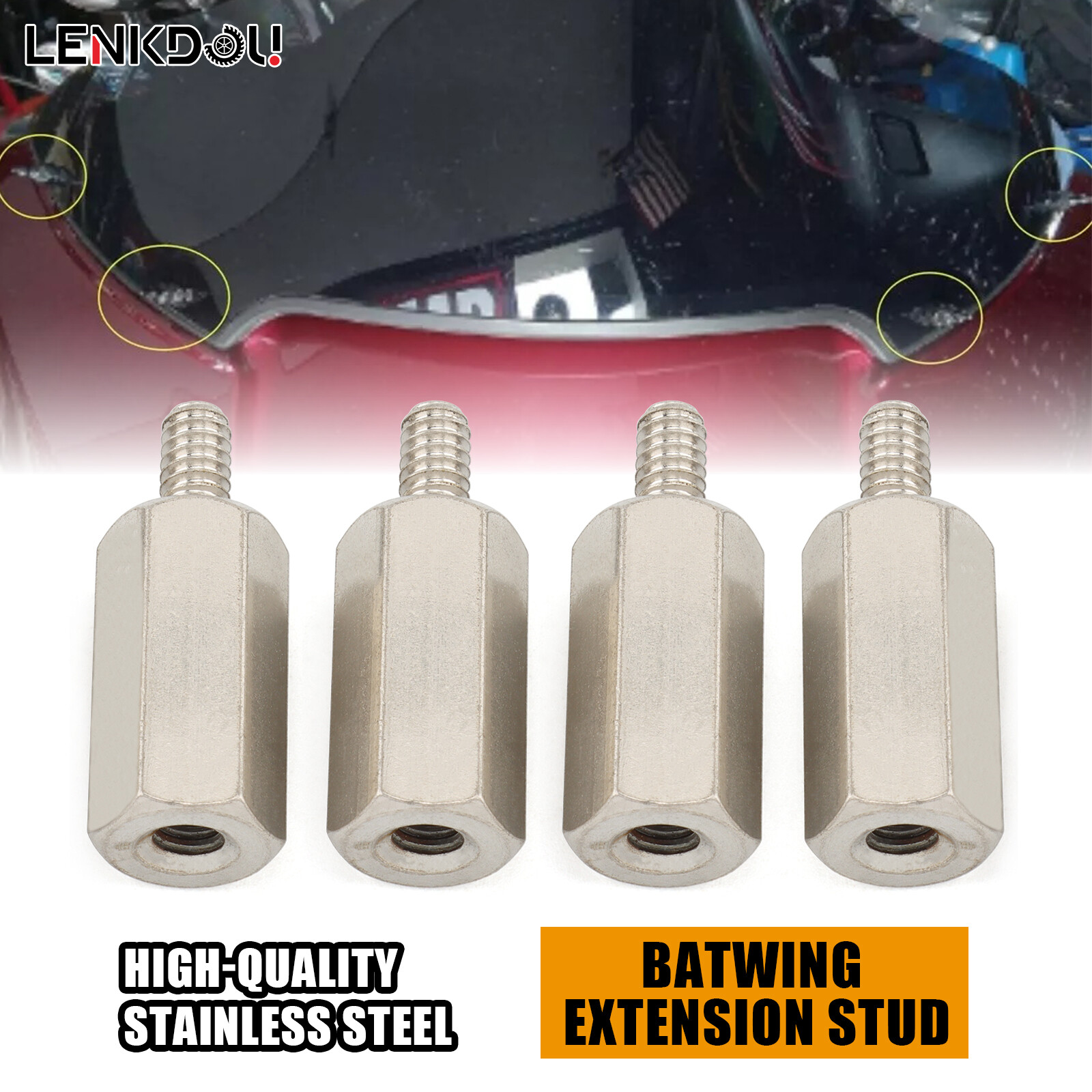 58949-96 Batwing Extension Nut Standoff Stud Outer Fairing For Harley Touring