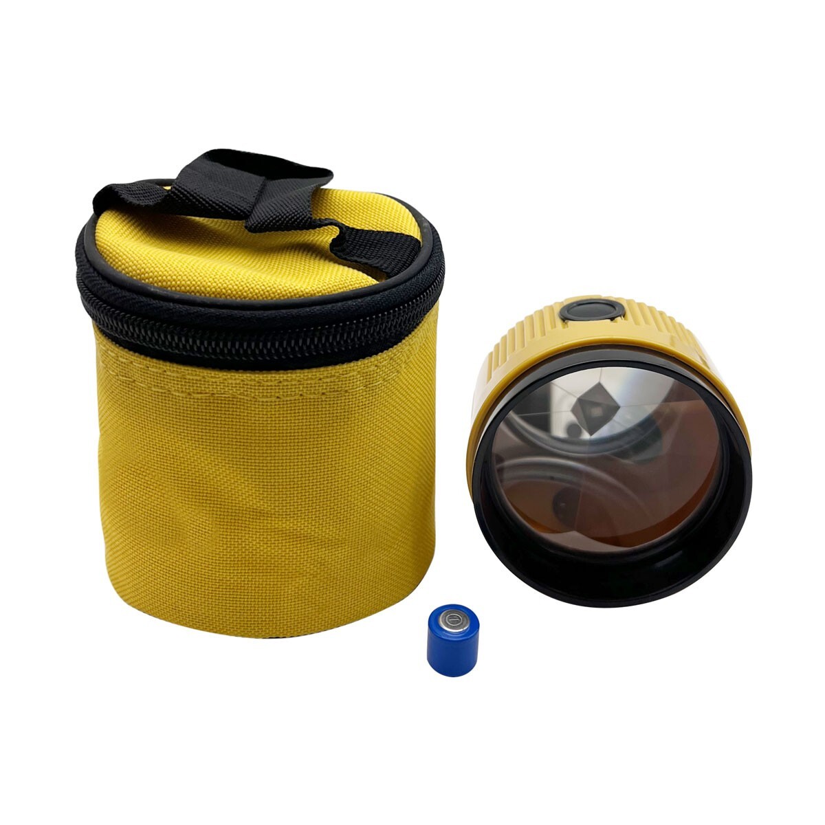 NEW YELLOW SINGLE PRISM WITH LAMP FOR TOPCON NIKON SOKKIA TOTAL STATION With Bag
