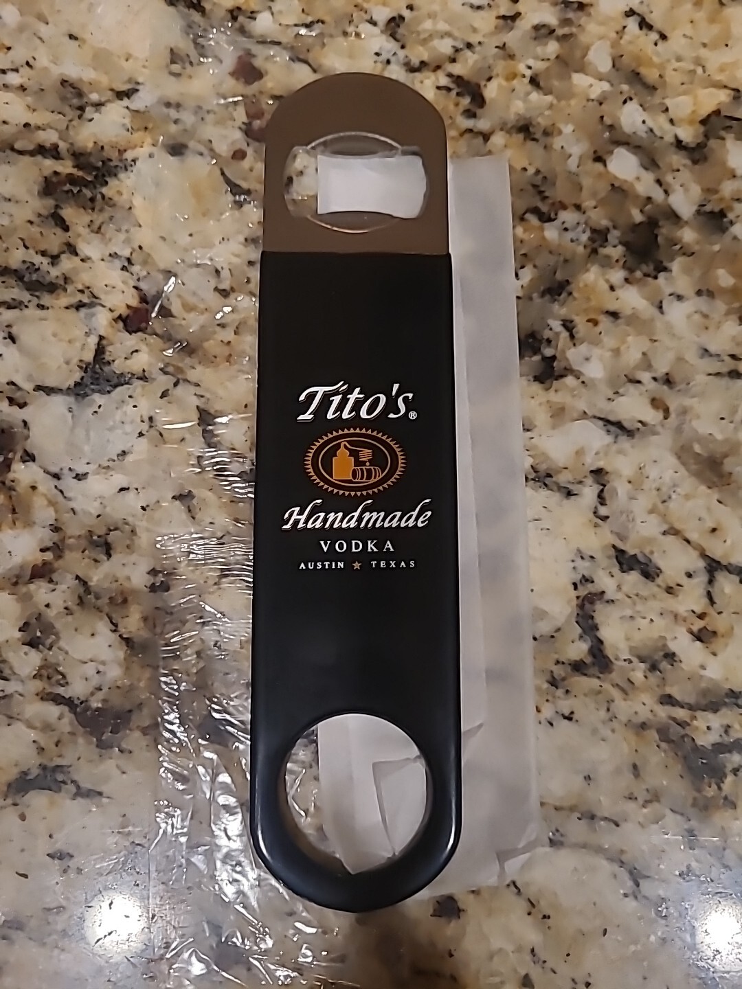 NEW Tito’s Handmade Vodka Metal Beer Bottle Opener Bar Speed Key 7”