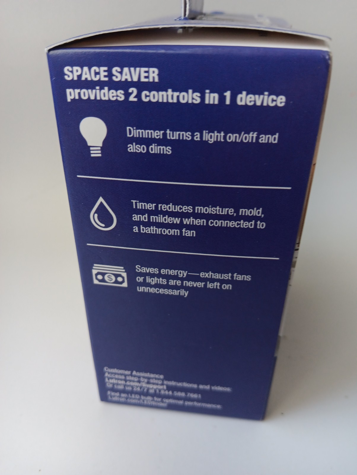 NEW Lutron LED+ Dimmer & Timer Switch MACL-L3T251B-WH