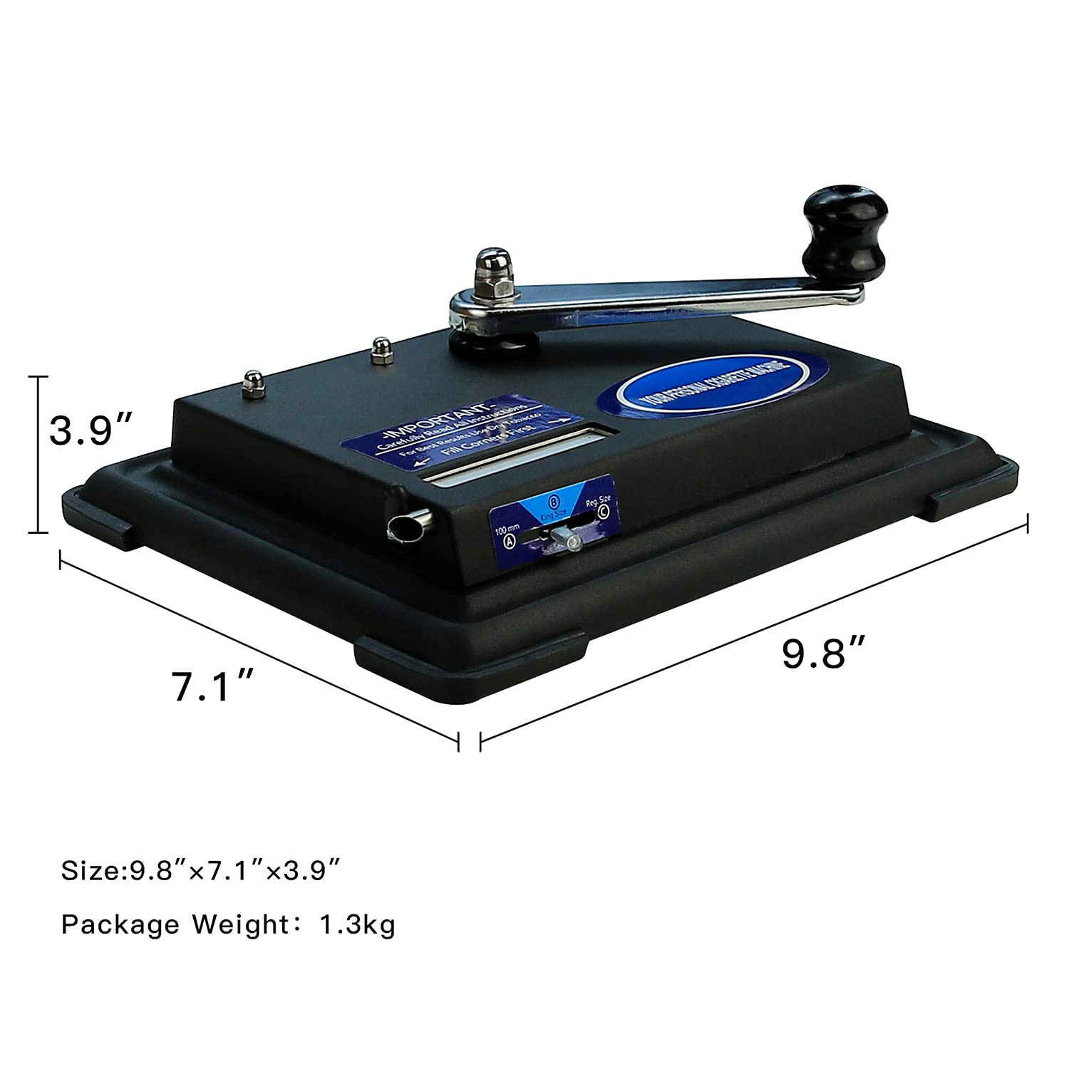 Cigarette Rolling Machine, Tobacco Hand Operation Injector Maker Roll Your Own C