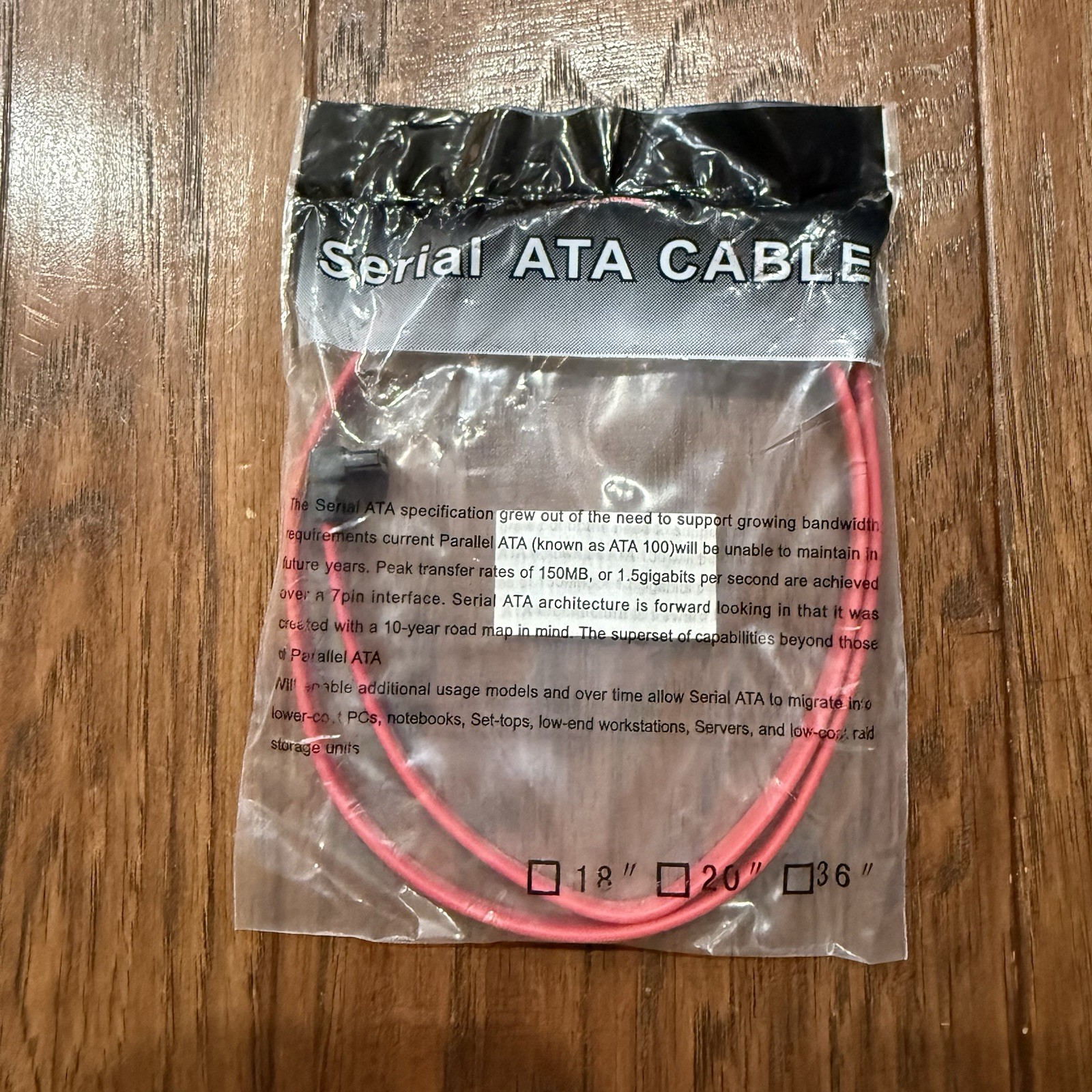 SATA to Right Angle SATA Serial ATA 24” NEW Cable Hard Drive Data Red Cable,B#39