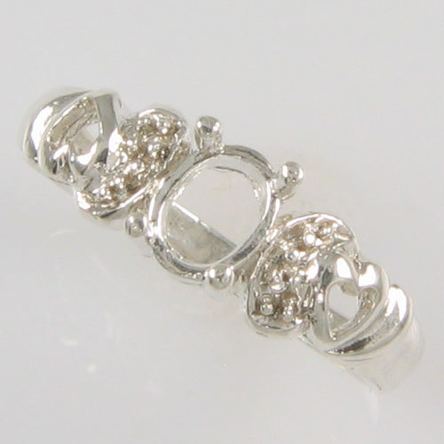 PRE-NOTCHED VINTAGE 6X4 OVAL SOLITAIRE RING .925 STERLING SILVER CR5182SS