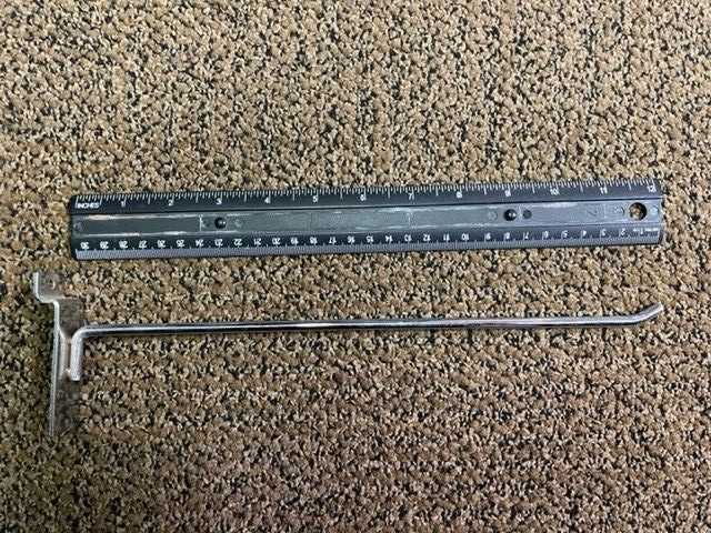 60 Slatwall Hooks, 12" Heavy Duty Slatwall Peg Hooks, Commercial Chrome: 3 LOTS