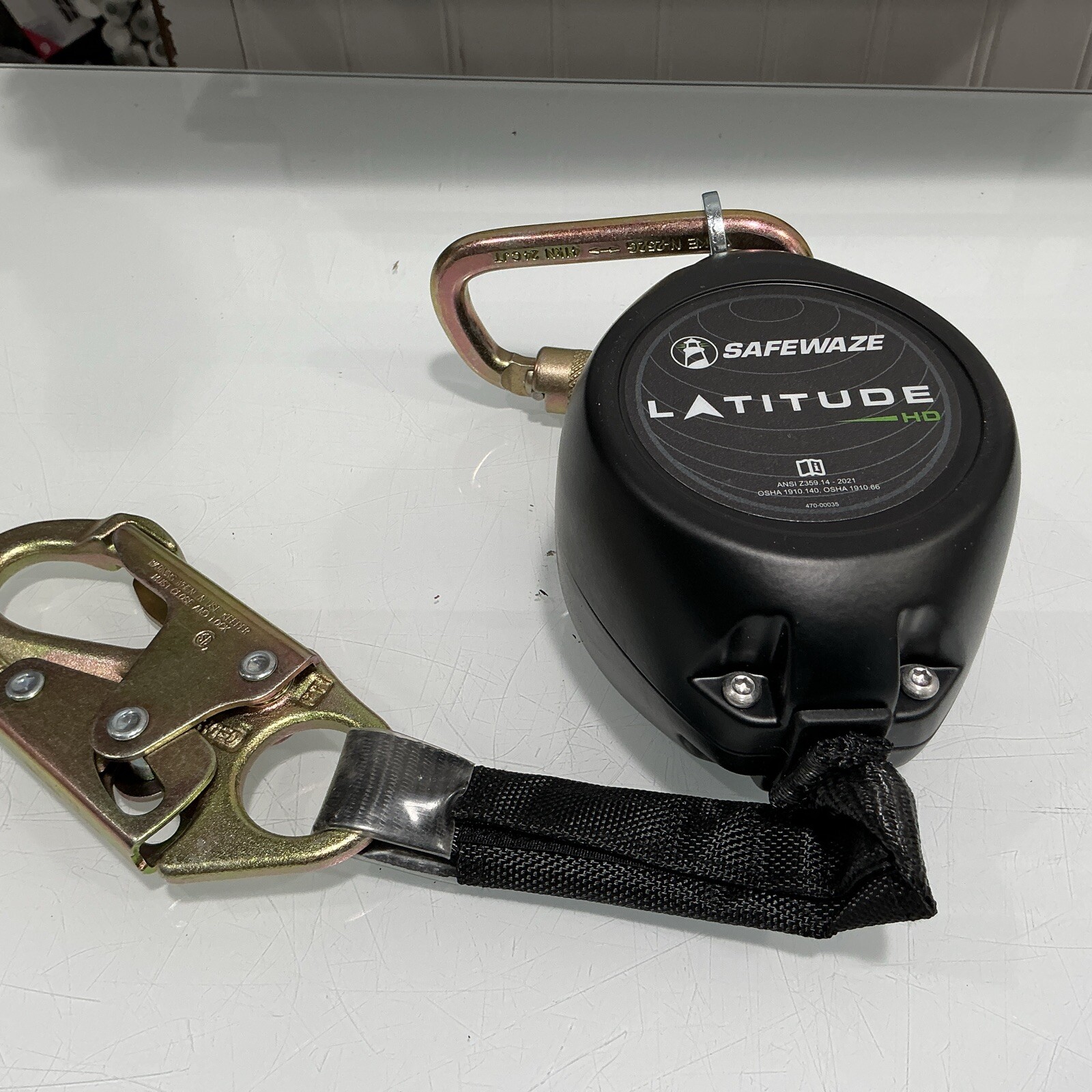 Safewaze Latitude HD 11' Single Web SRL-P Carabiner, Snap Hook