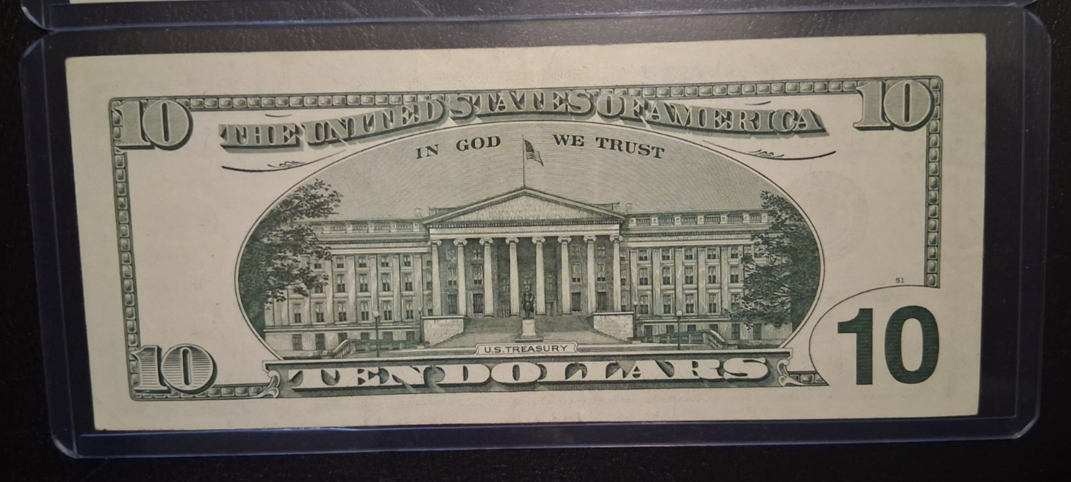 US TEN and FIVE DOLLARS 2001-2003 VF/AU