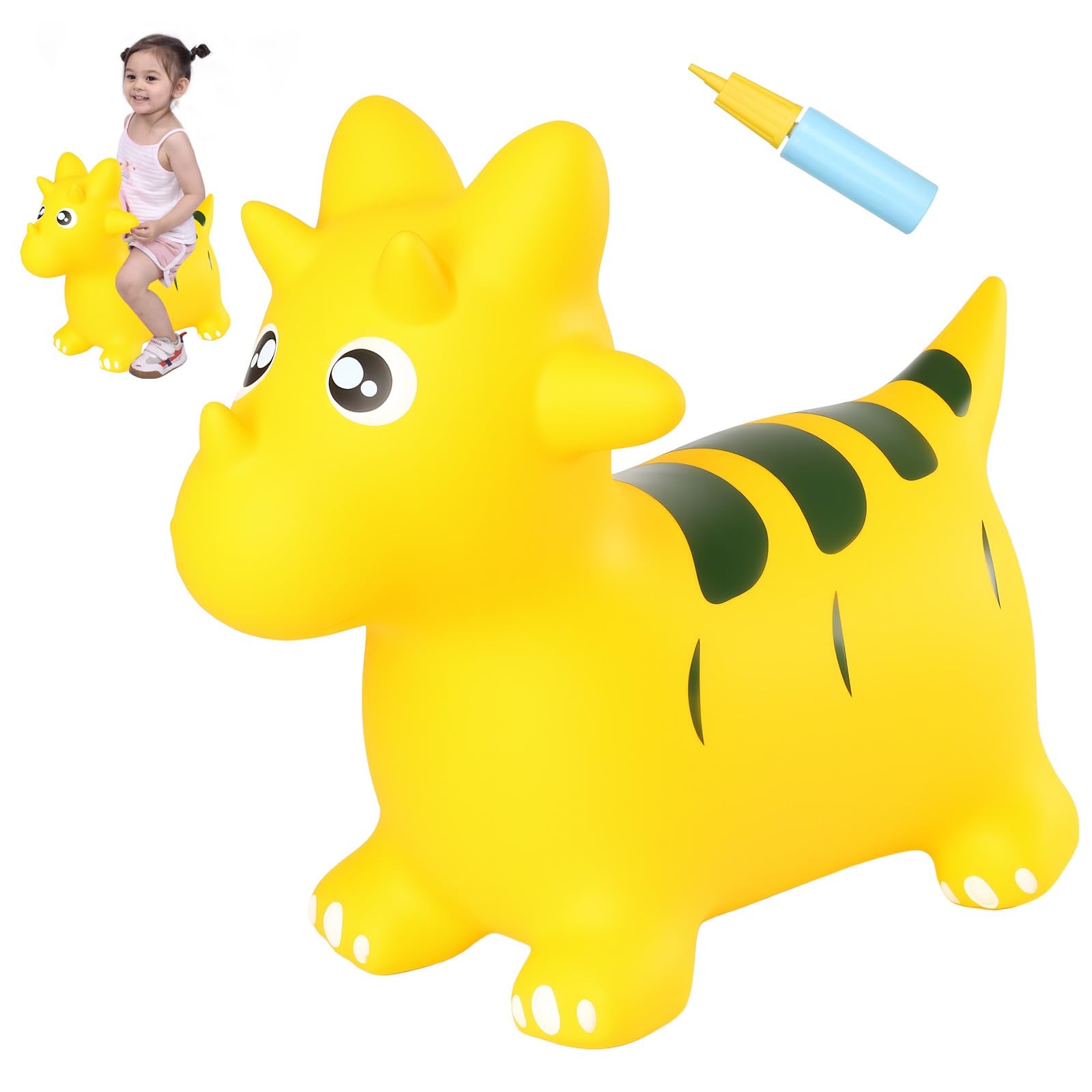 INPANY Bouncy Horse, Dinosaur Hopper Toys, Toddler Bouncing Animal, Dinosaur Par