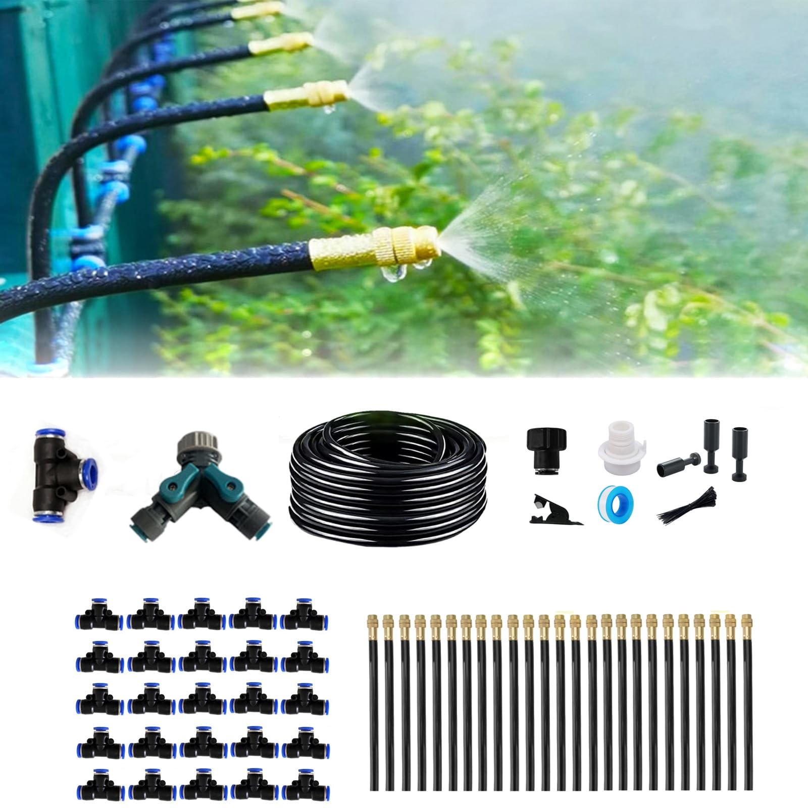 New drip Irrigation kit, Automatic Garden Watering System, Quick 98 feet