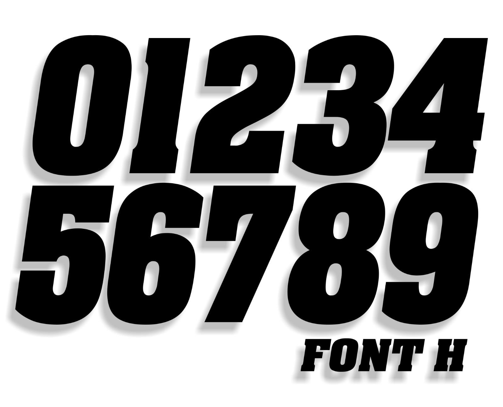 3x Custom Racing Number Plate Decals Motocross Bike MX SX ATV Go Kart Race Car