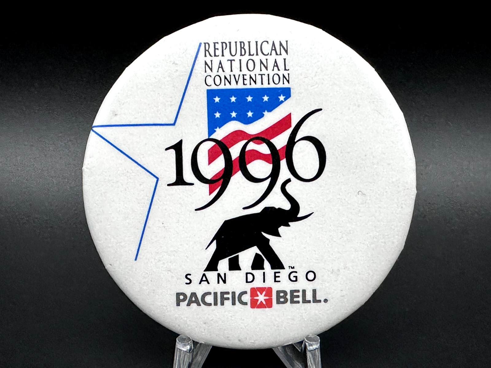 1996 REPUBLICAN NATIONAL CONVENTION 2.25" PIN BUTTON SAN DIEGO CA - L26