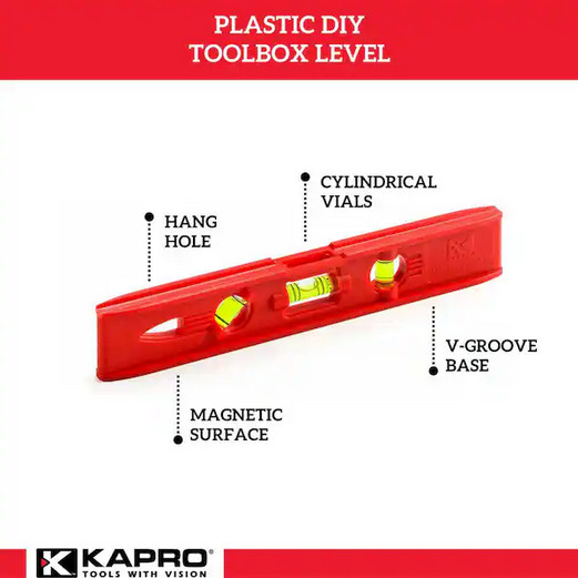 9 in. Magnetic Bubble Vial Torpedo Level