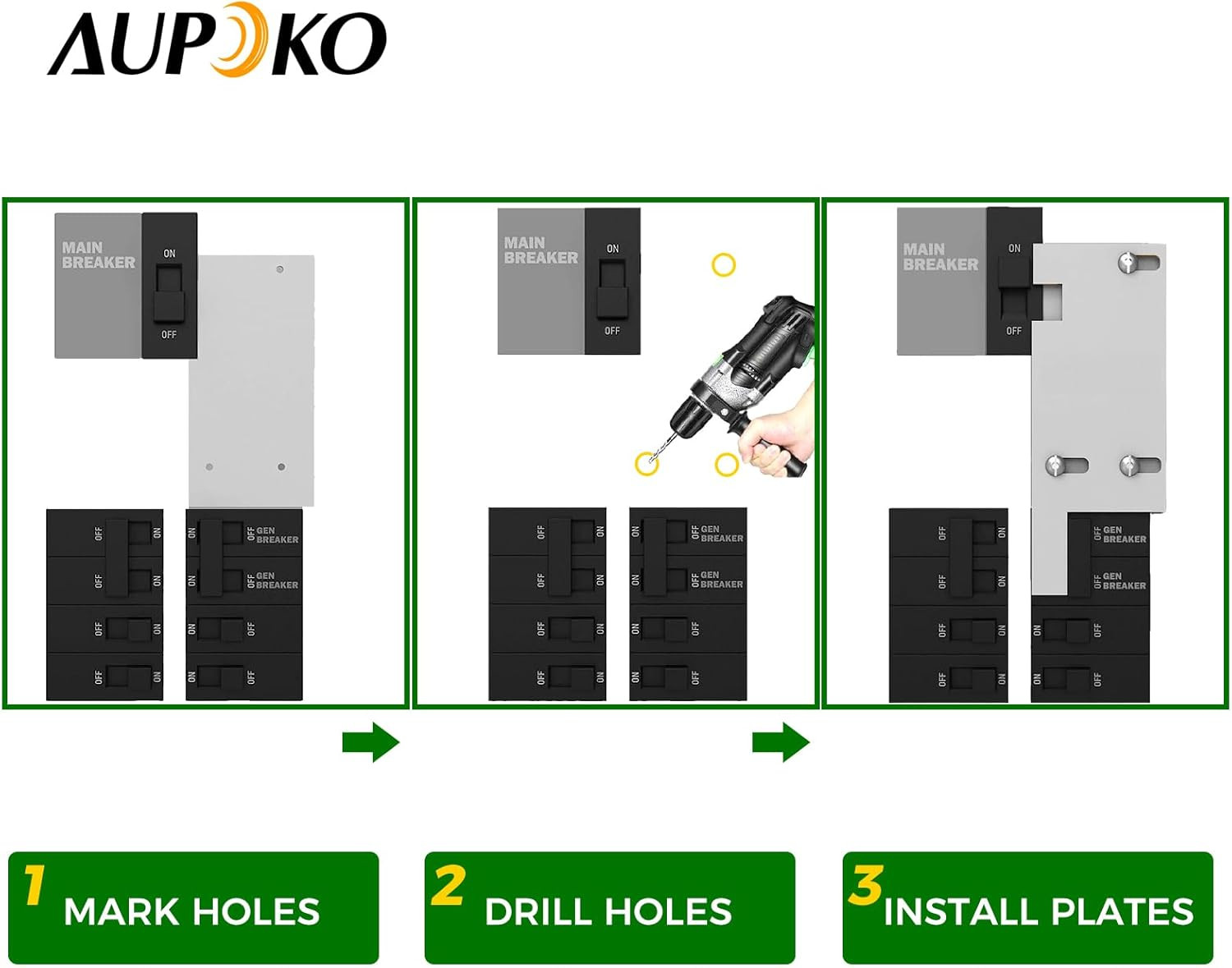 Generator Interlock Kit Compatible with Square D Vertical 150 and 200 AMP Panels