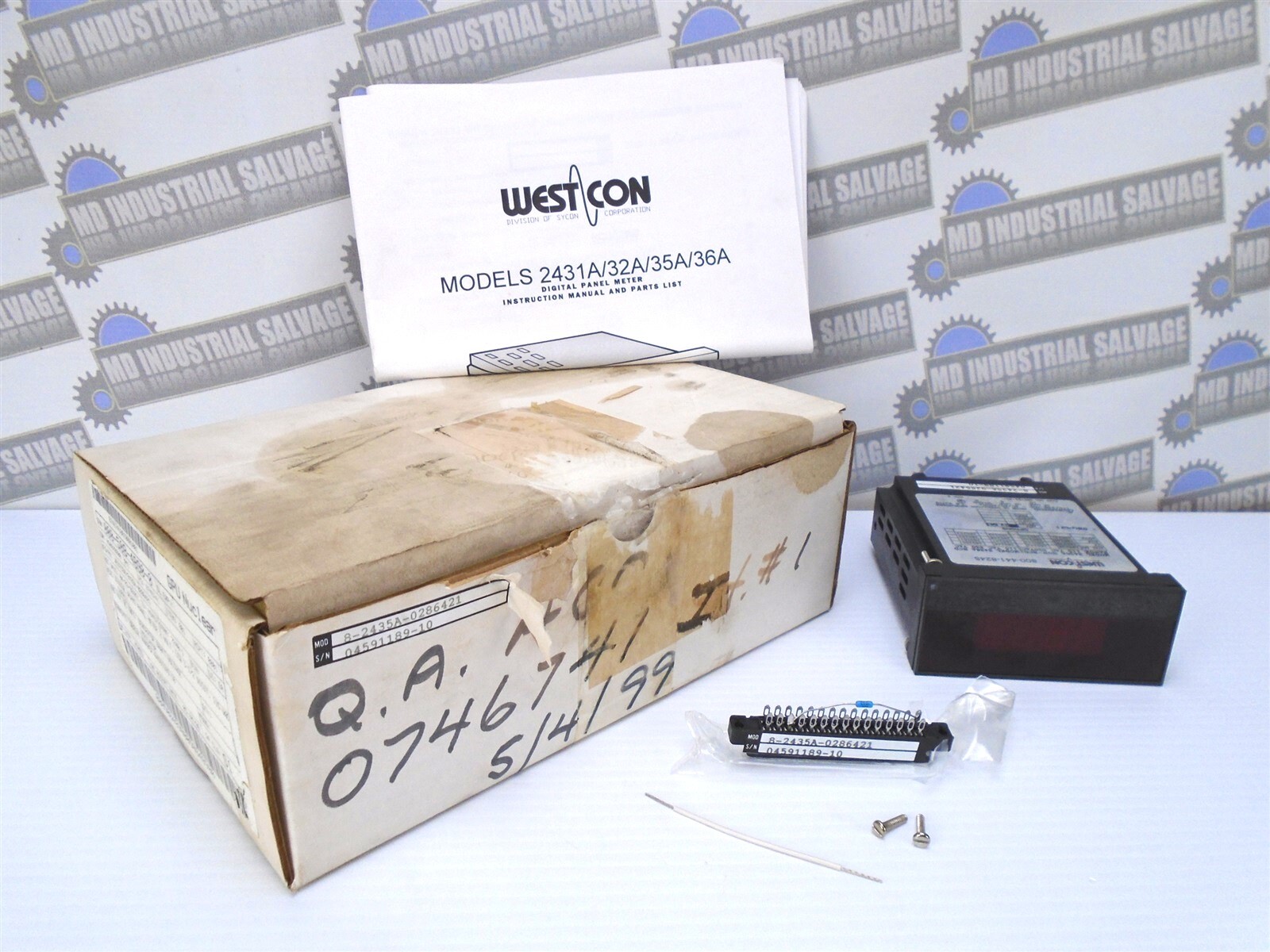WESTCON - 2435A - PANEL METER - 8-2435A-0286421 - Option 2V RMS - (NEW in BOX)
