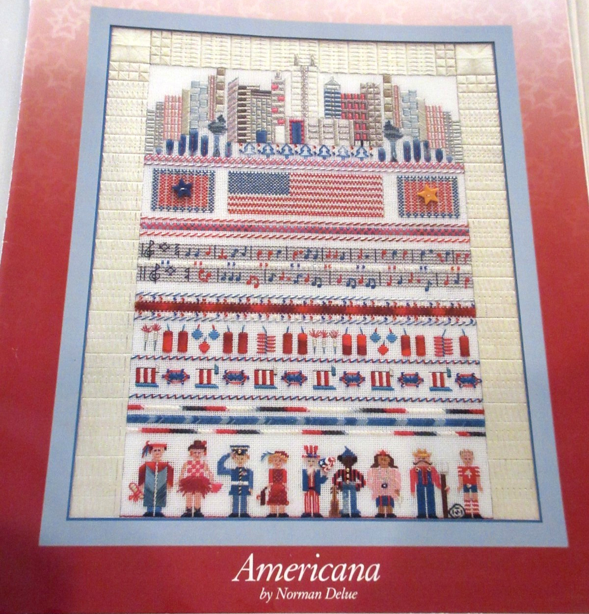 Norman Delue AMERICANA Needlepoint Patterns-6 Parts