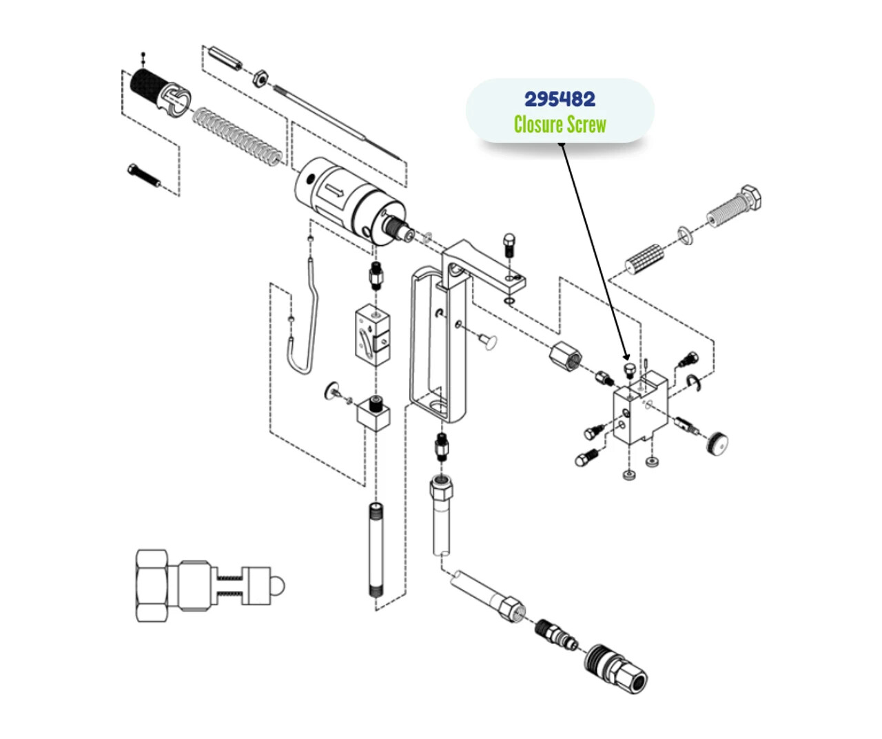 D-GUN 10-32 X 1/4 COSURE SCREW - (295482)