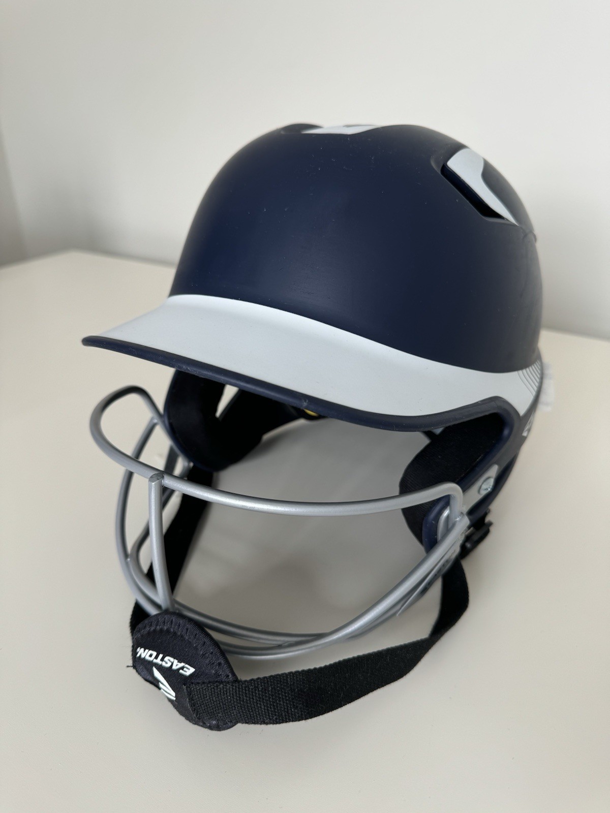 NWT Easton Z5 Grip 2 Tone Baseball Helmet Matte Blue White Jr Size 6 3/8 - 7 1/8