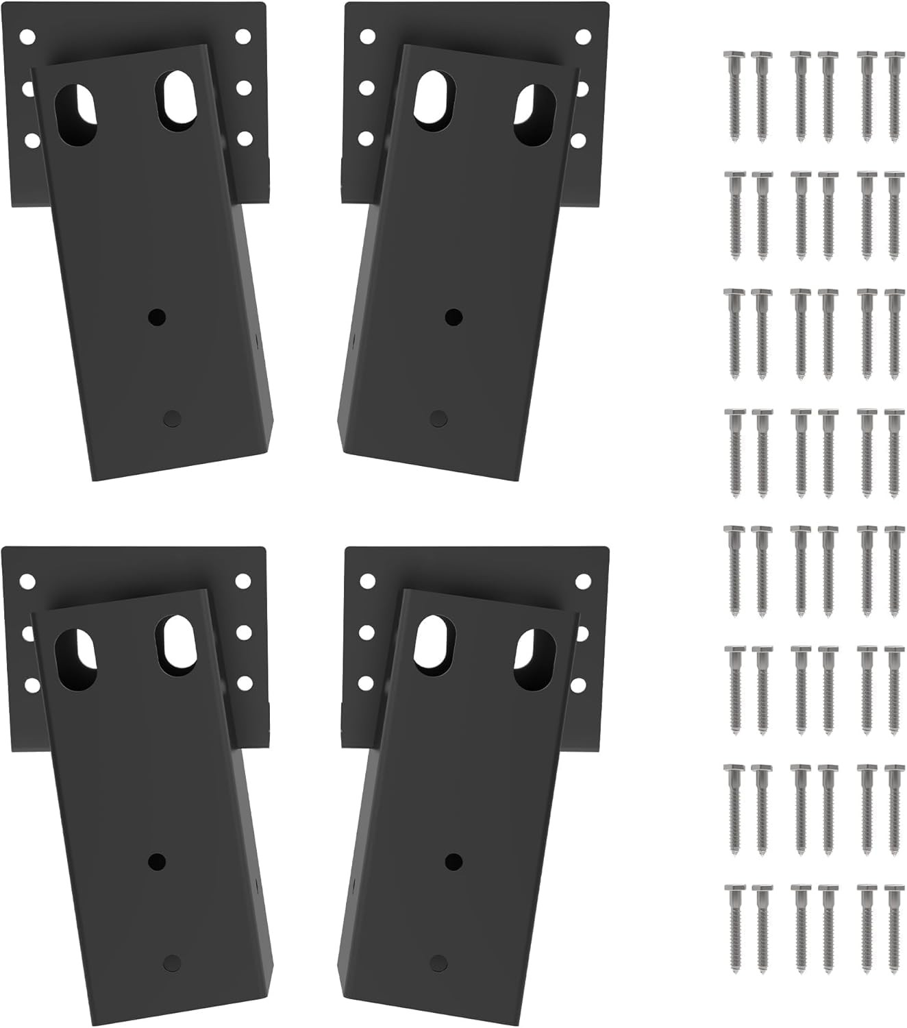 4X4 Compound Angle Brackets for Deer Stand & Hunting Blinds - Heavy Duty Steel E