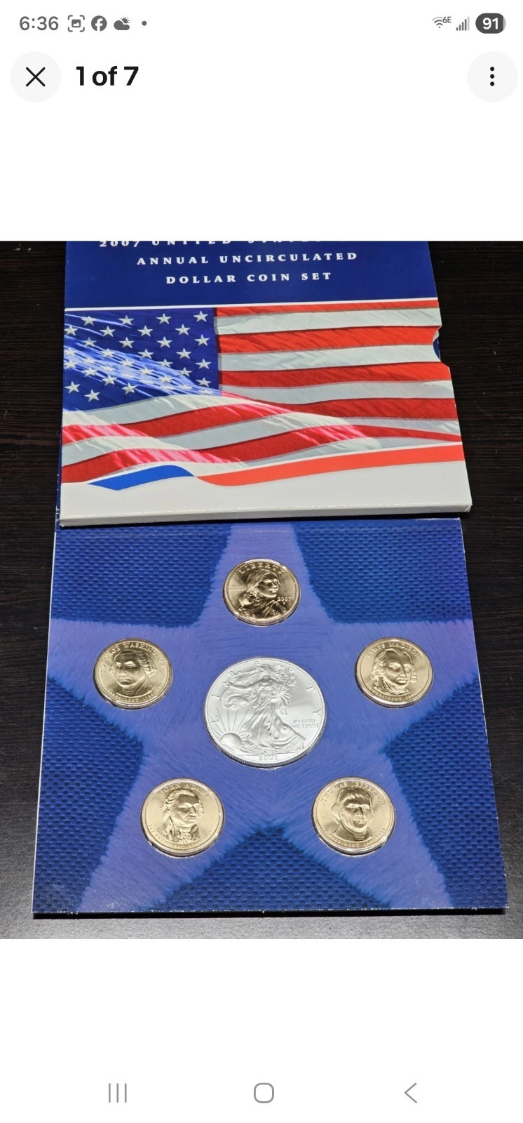 2007 & 2008 United States Mint Annual Uncirculated Dollar Coin Set w/COA Sealed