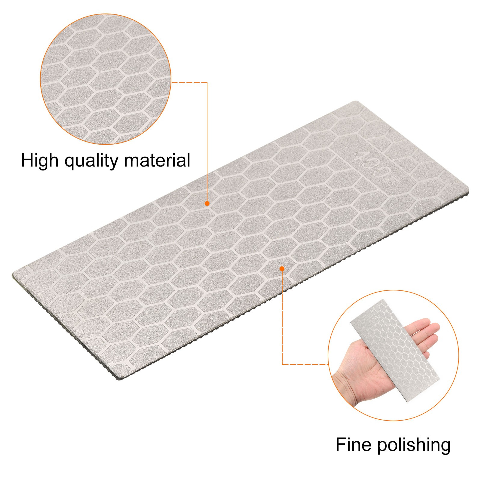 5pcs Diamond Sharpening Stone Set 200/400/600/1000 Grit with Angle Guide