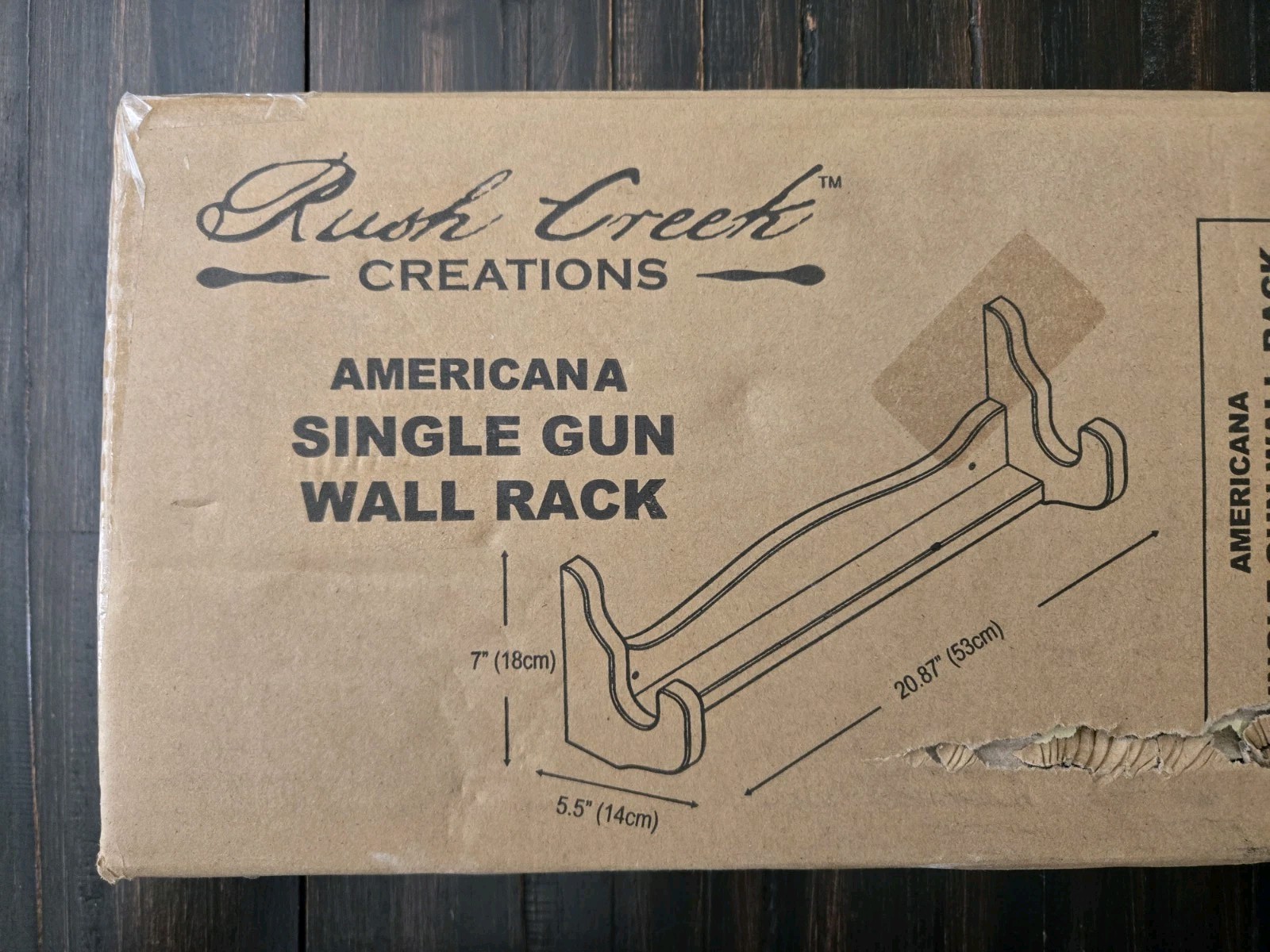 Rush Creek Creations Americana Single Gun Wall Rack 38-4060 NEW IN BOX