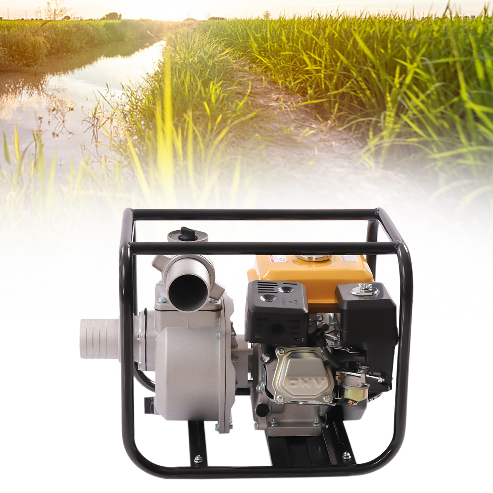 7.5 HP 4-Stroke 3" Gas Water Pump Semi-Trash Water Pump Transfer Pump Irrigation