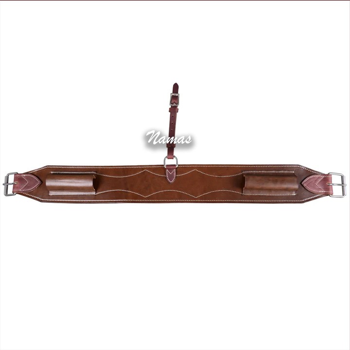 Horse Leather Cinch Western Horse Rear Flank Back Saddle Cinch with Billet Girth