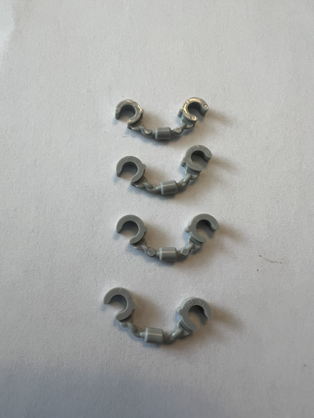 Lego Lot Of 4 Gray Grey Handcuffs Handcuff Minifigure Minifig Police
