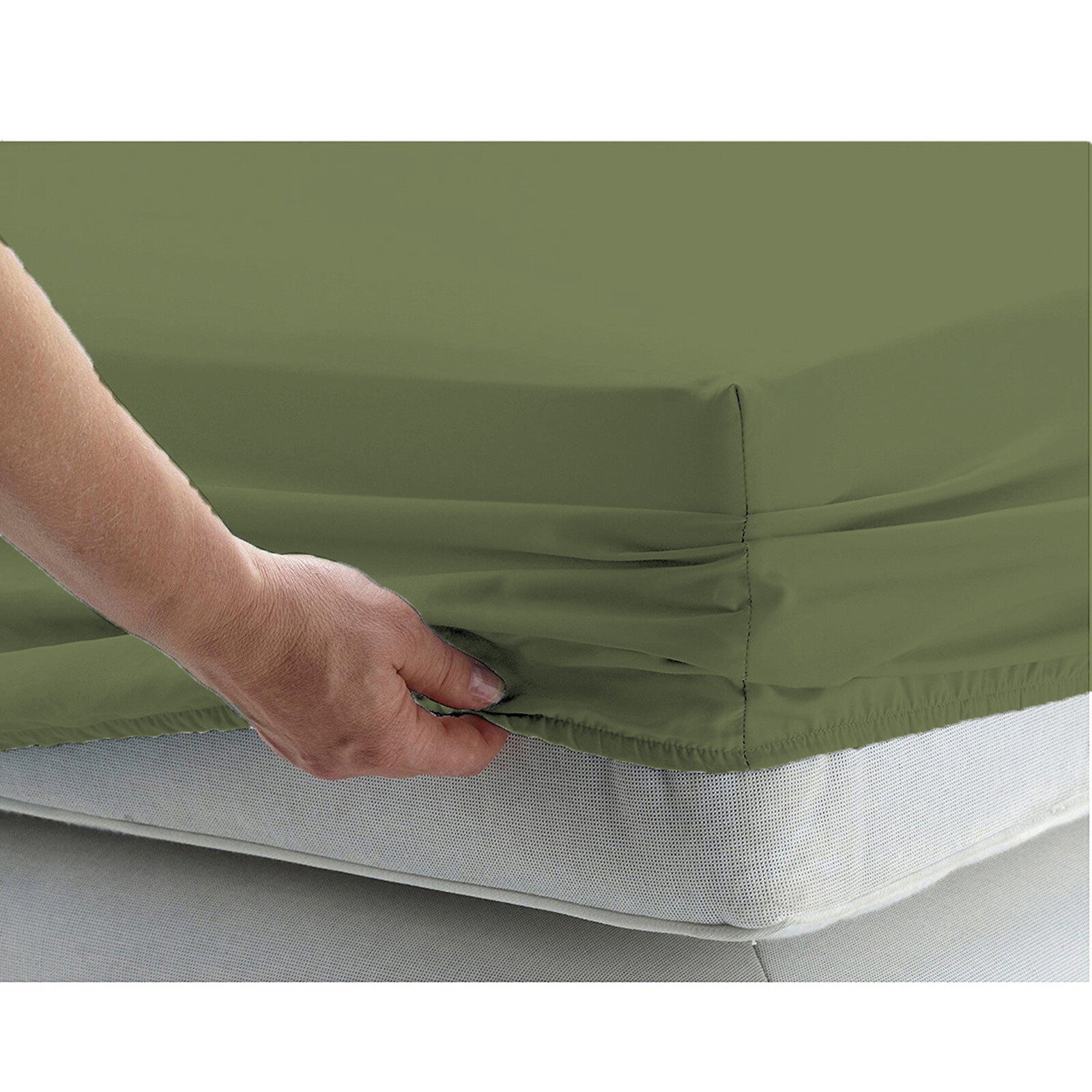 Extra Deep Pocket Bed Sheets 1000 - 1200 TC Egyptian Cotton Moss Solid