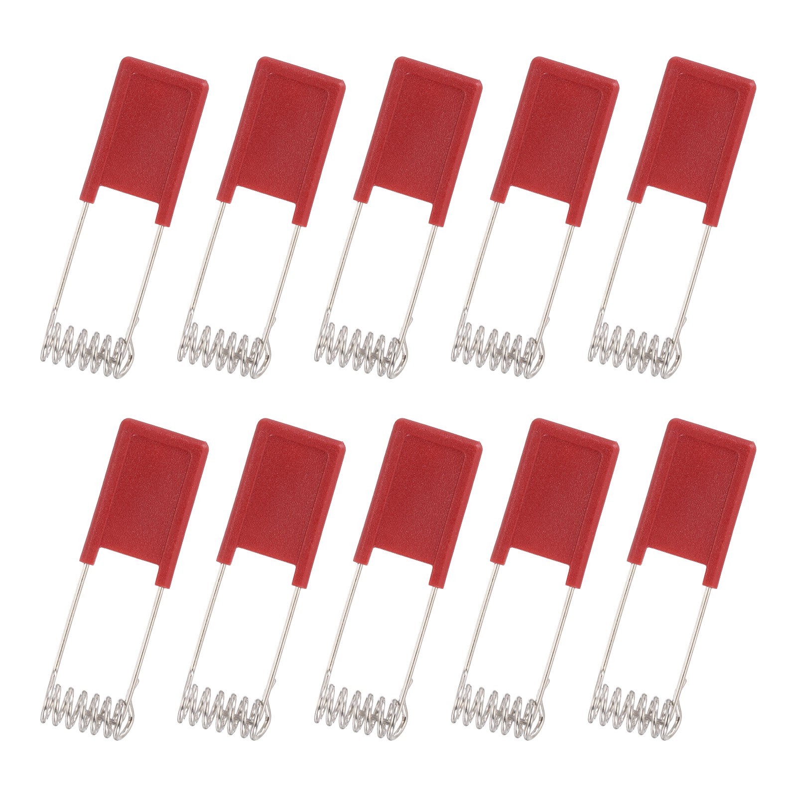 10pcs Downlight Spring Clips, 60x18mm Recessed Light Secure Clip, Silver/Red