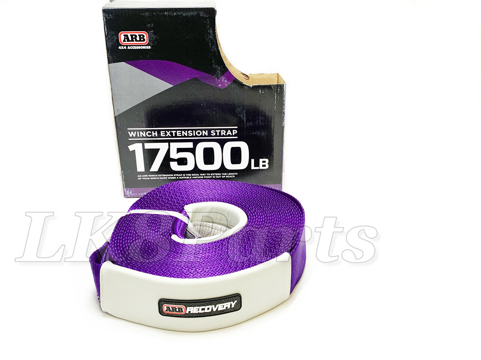 ARB725LB Winch Extension Strap 66ft 17,600 lb 8T Rated Recovery Tow Strap 4x4