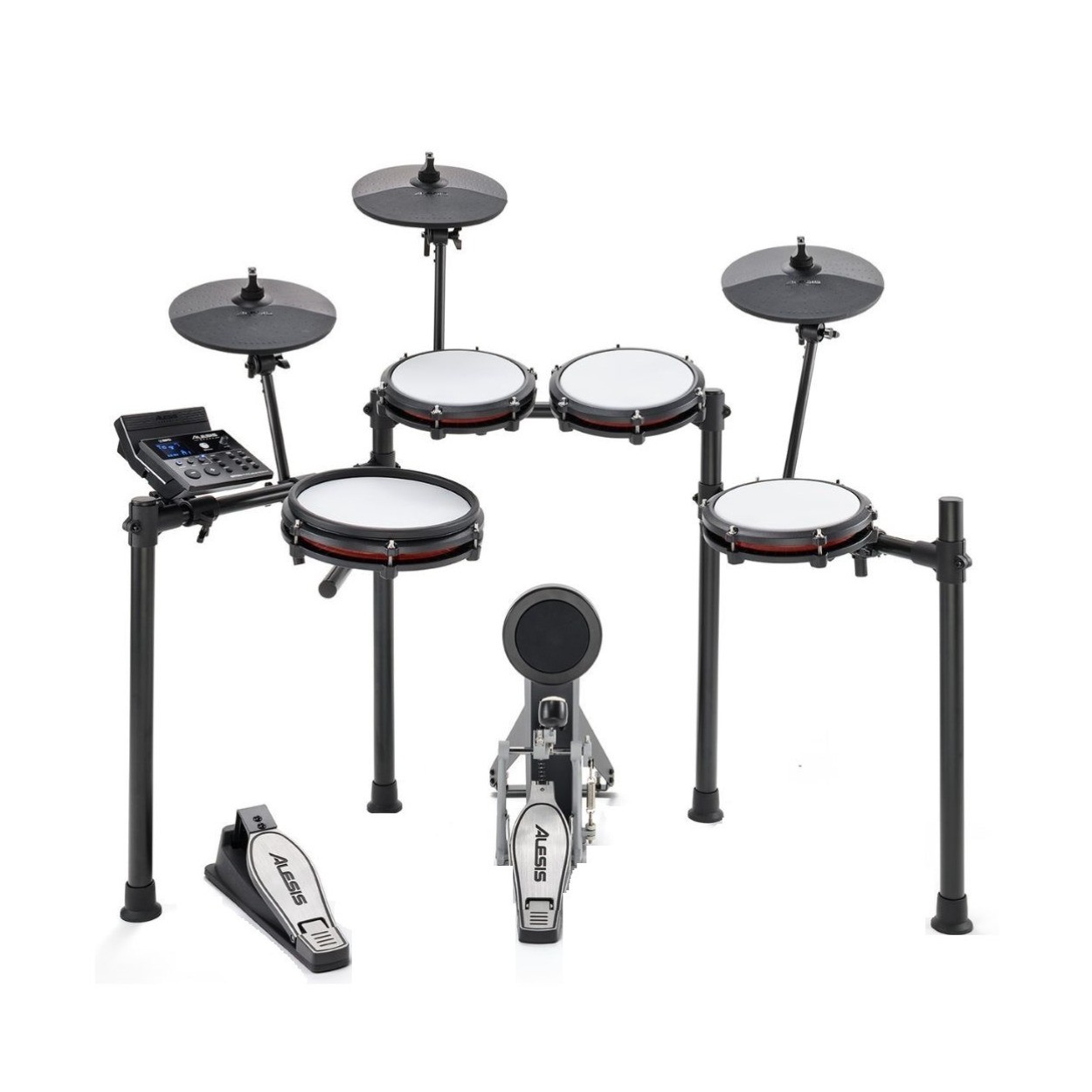 Alesis Nitro Max Kit Electronic Drum Set Bundle with Throne and Headphones