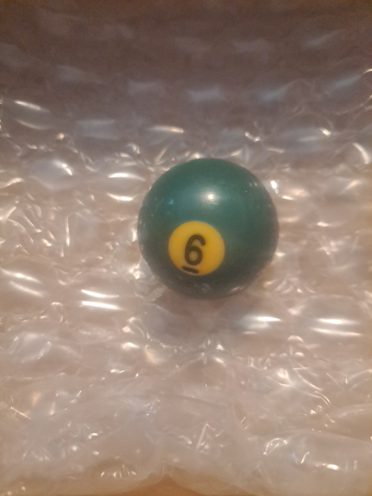 Vintage #6 Green Single Individual Pool Ball Billiard Piece 2 1/4" Replace used