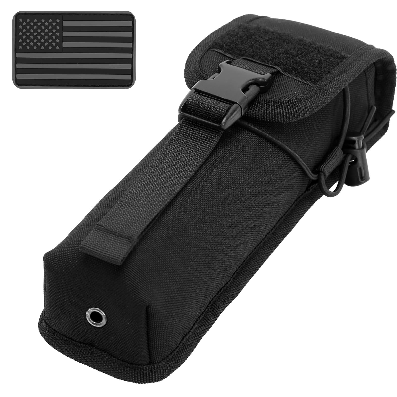 Molle Suppressor Pouch,Storable Suppressor/Flashlight/Baton,Contains Flag Pat...