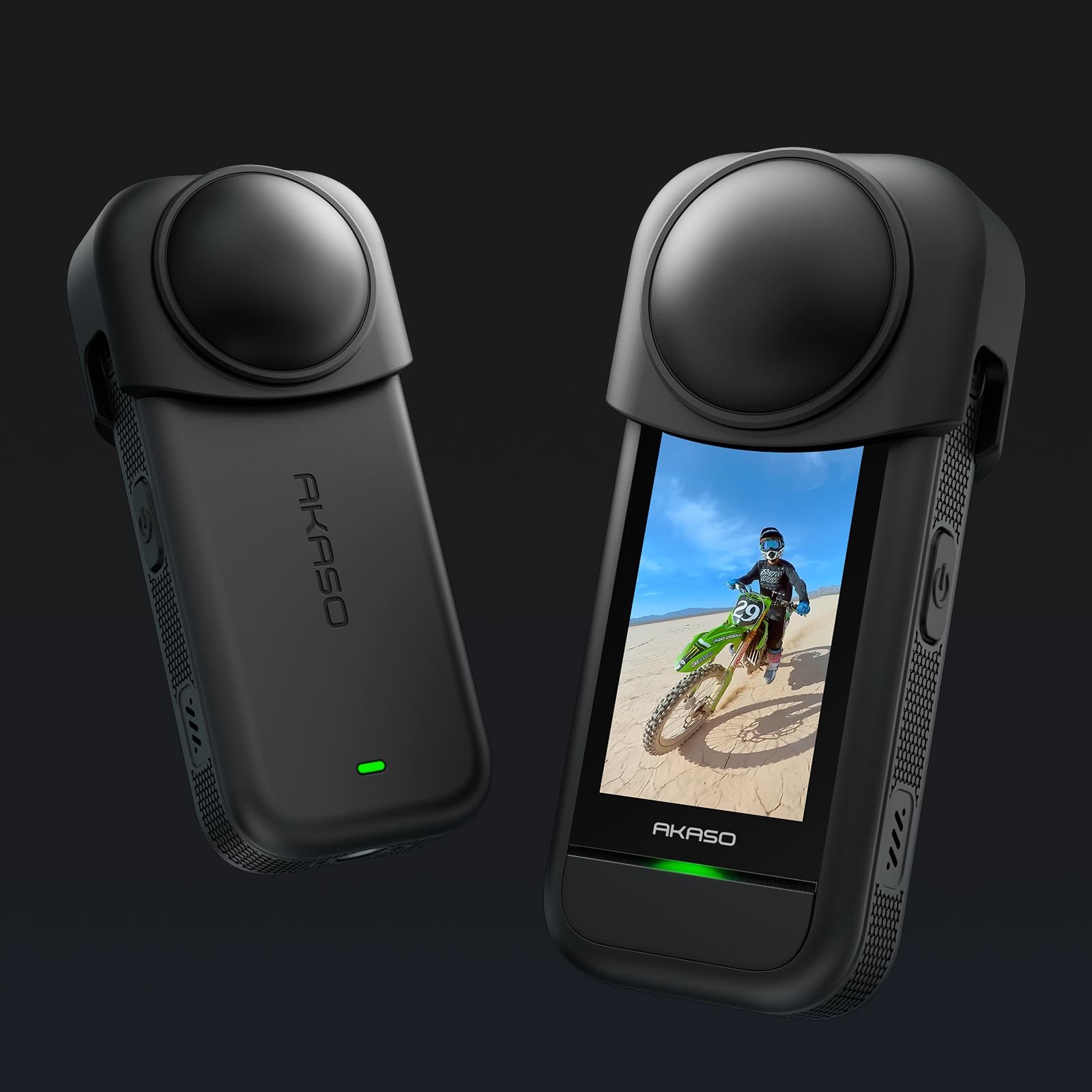 AKASO 360 Action Camera Standard Combo with Lens Cap Bundle