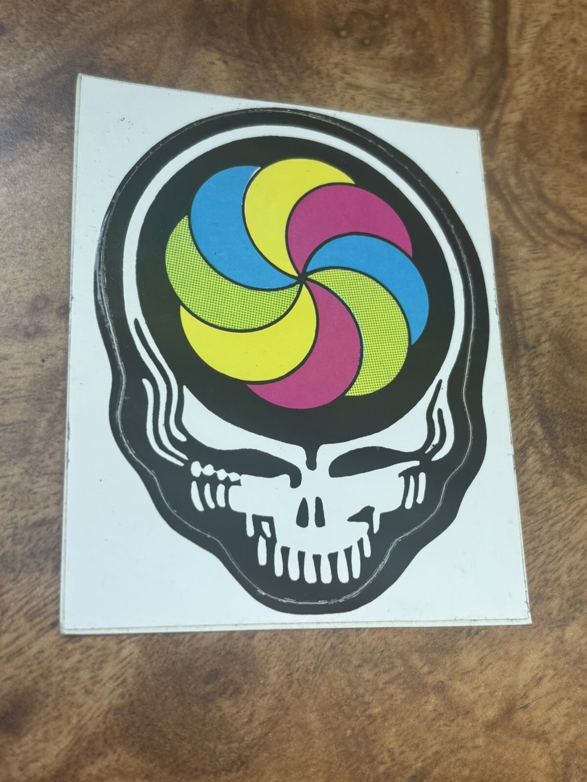 Grateful Dead vtg sticker Decal 3” Stealie Rare Steal Your Face 80s 90s Pinwheel