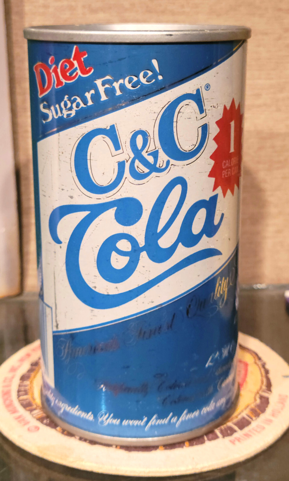 1976 DIET SUGAR FREE C&C CONTRELL COCHRANE STEEL SODA CAN GARFIELD NEW JERSEY
