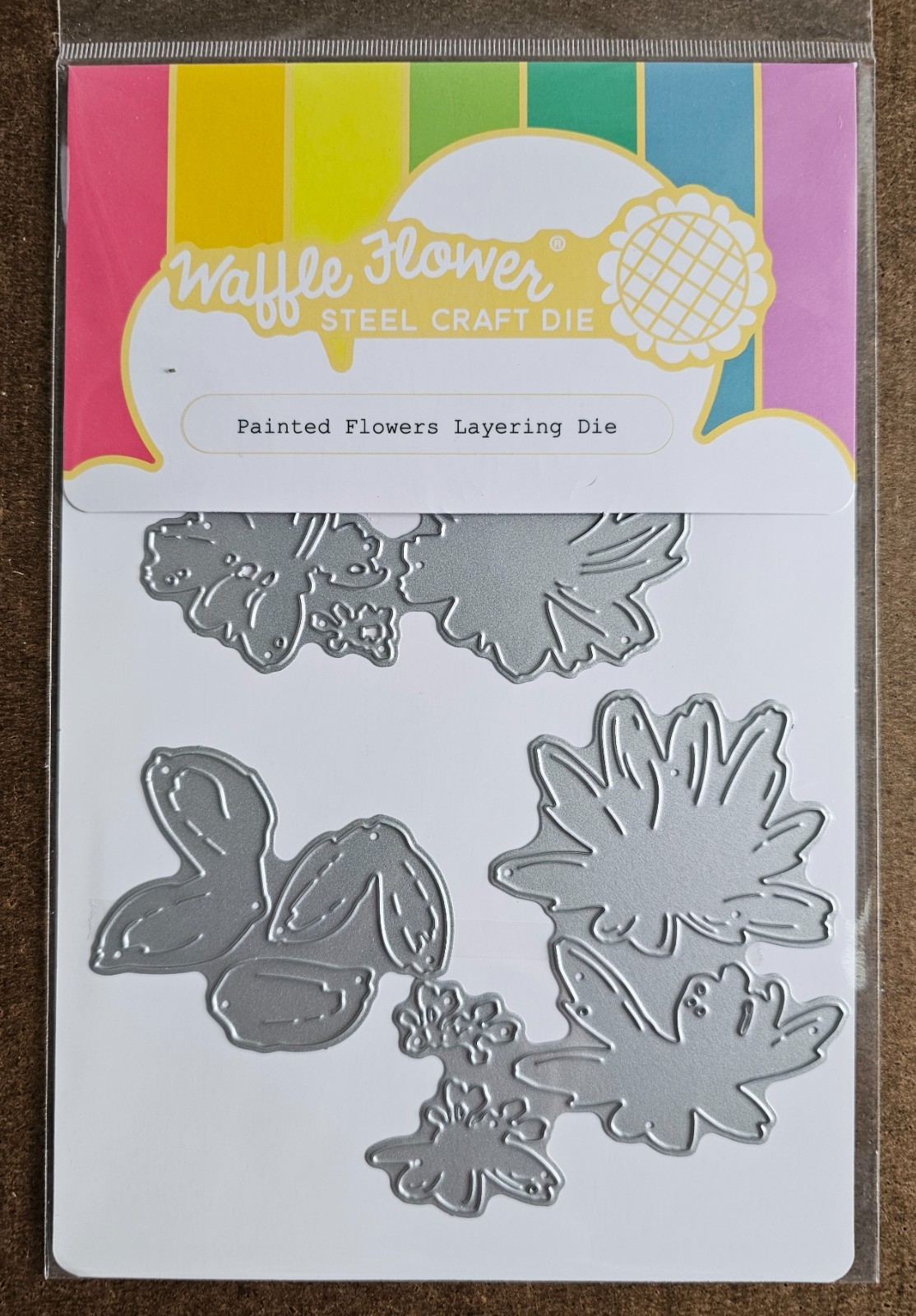 Waffle Flower - Painted Flowers Layering Die - Metal Cutting Die Set, NIP