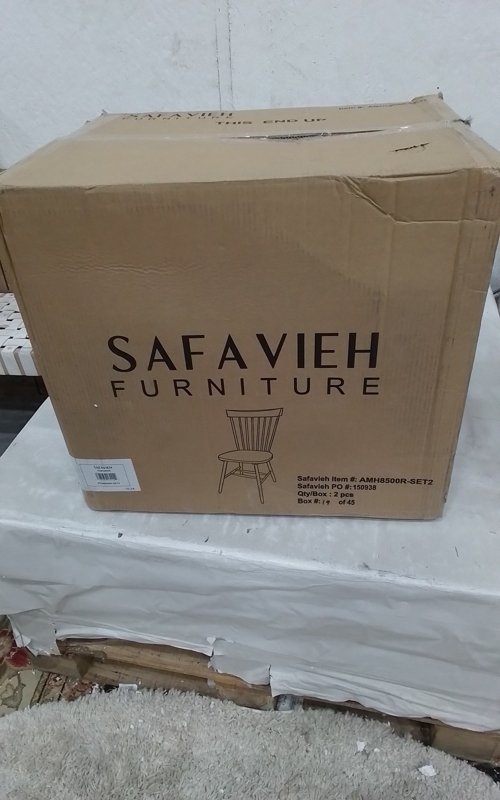 Safavieh PARKER SPINDEL SIDE CHAIR, Reduced Price 2172766691 AMH8500R-SET2