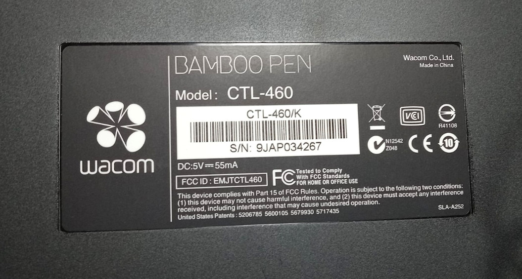 WACOM Bamboo Pen CTL-460 Drawing Digital USB Tablet