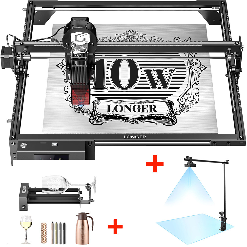 NEW LONGER Ray Laser-Engraver DIY Laser Cutter + Roller+Engraving Camera Kit