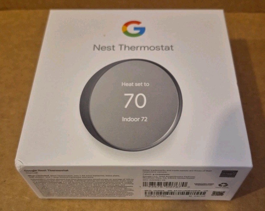 Google Nest Thermostat - Smart Programmable Wi-Fi Thermostat - Charcoal