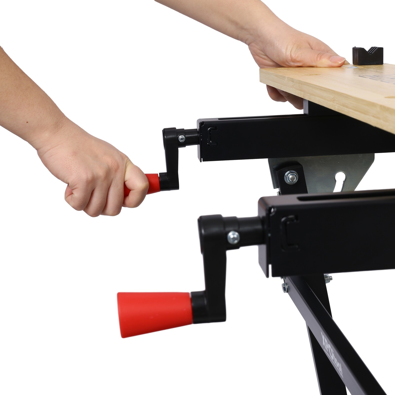 Portable Foldable Workbench, 550 lb Capacity, Adjustable Jaws & 4 Rotating Pins