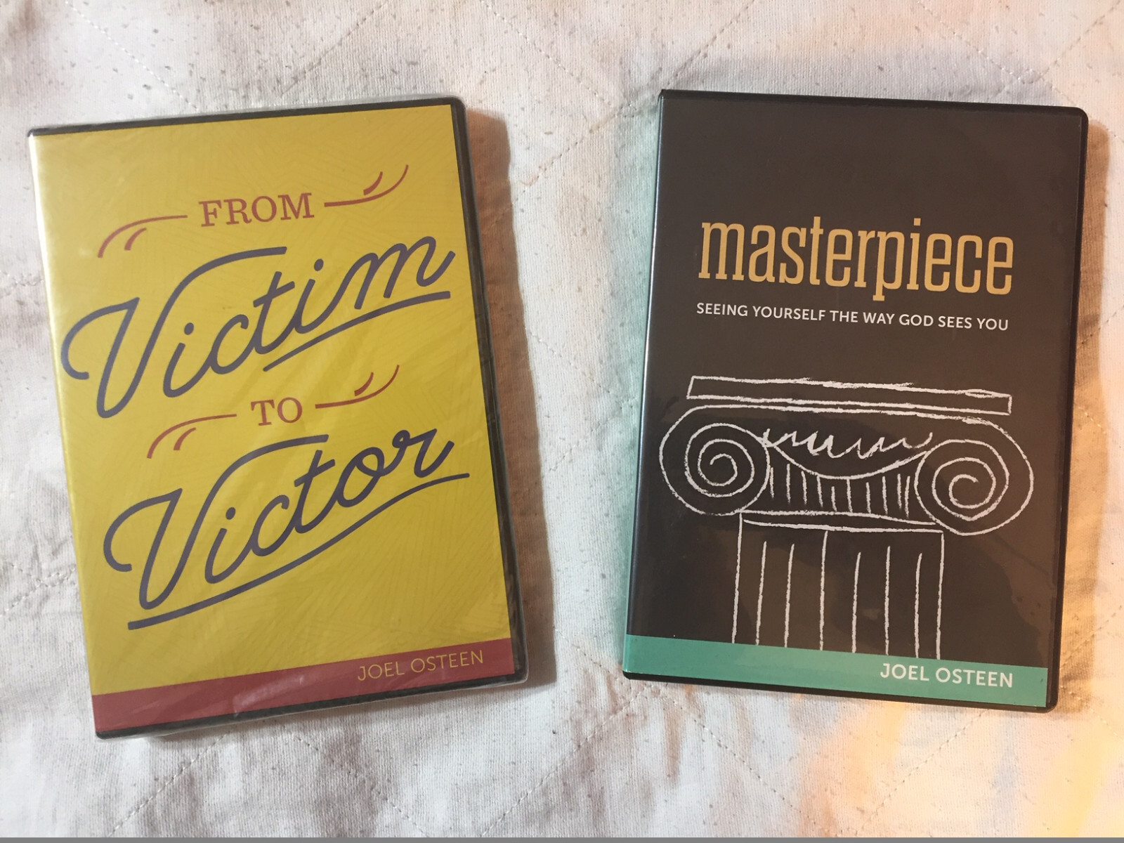 Joel Osteen DVDs "From Victim to Victory" and "Masterpiece, Seeing Yourself as..