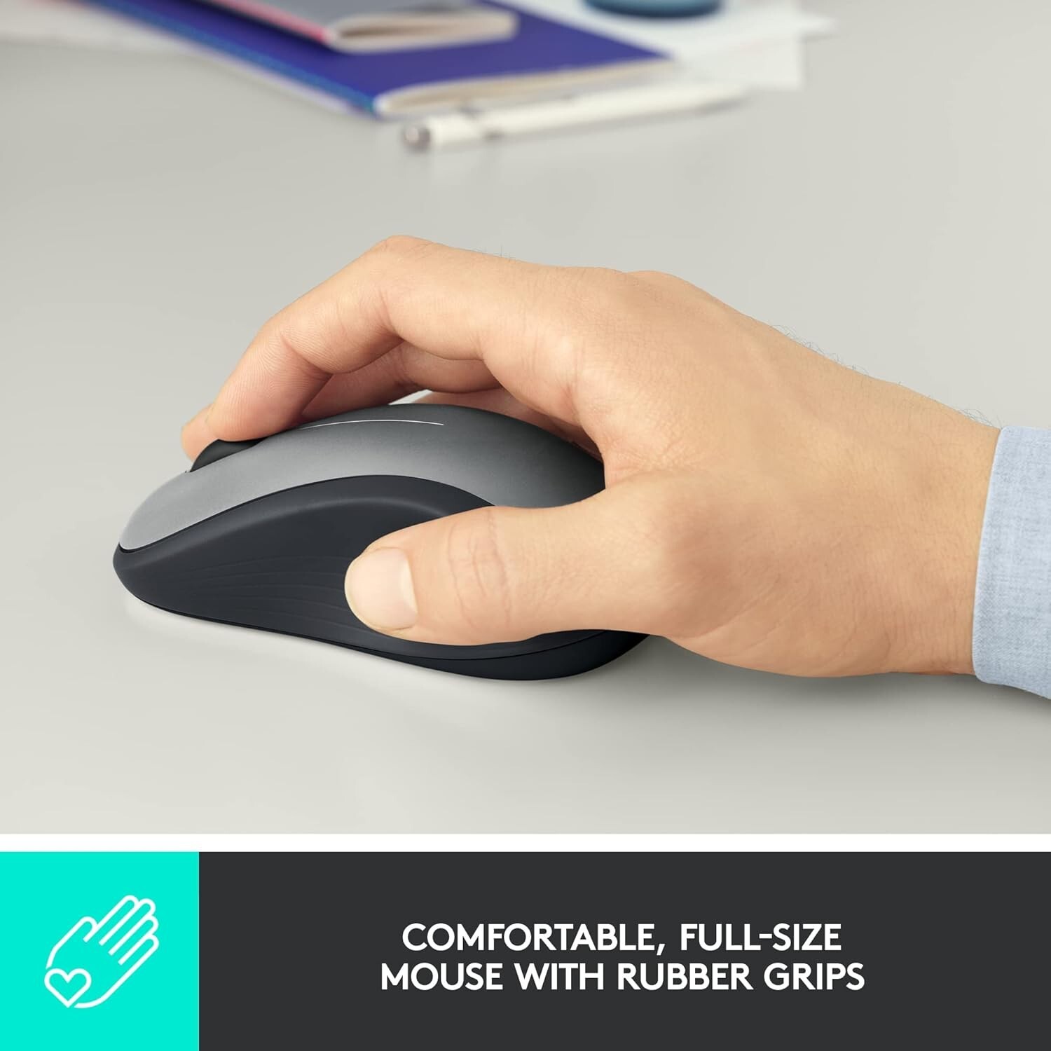Logitech M310 Wireless Ambidextrous Optical Mouse w/ USB Receiver PC/MAC Silver