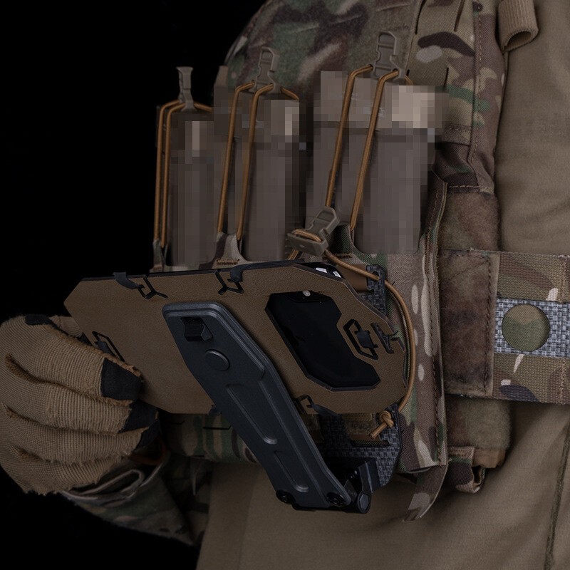 Tactical Rotating Phone Holder Molle Mobile Phone Camouflage Bracket ]