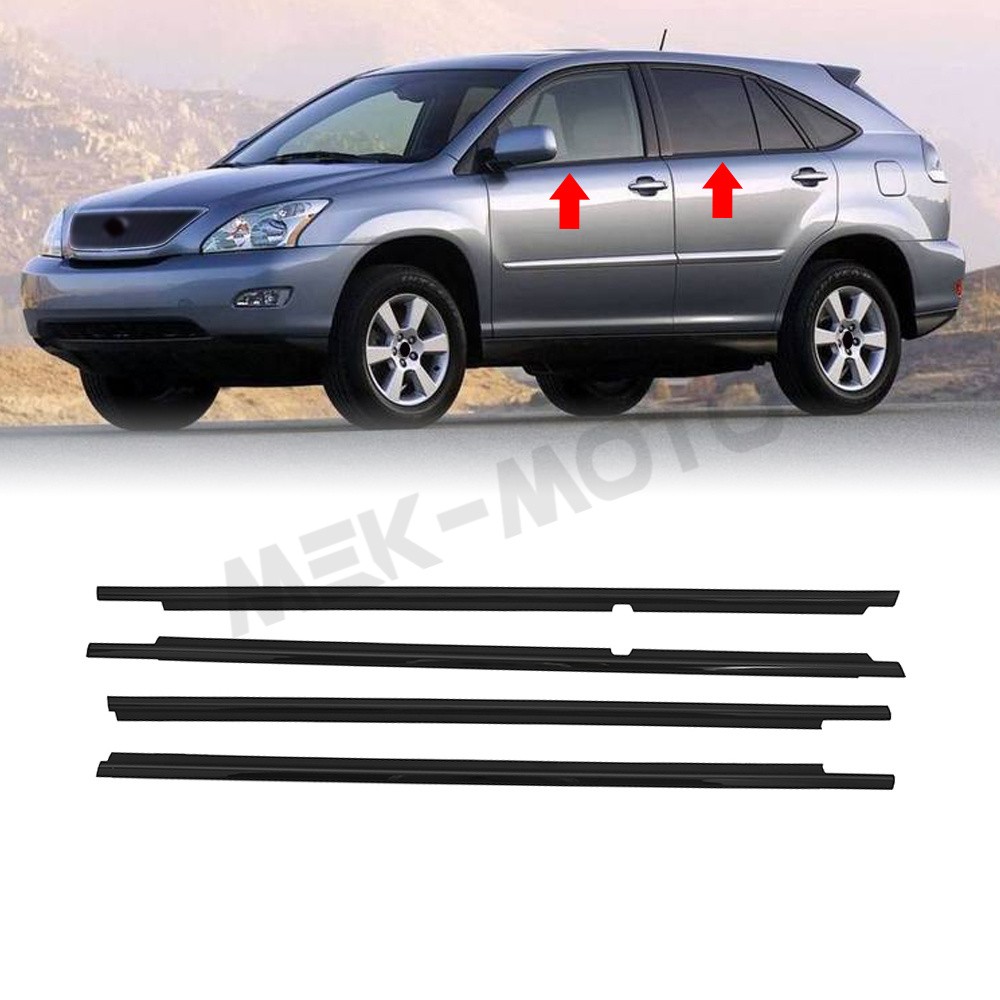 Door Window Belt Trim Molding Front&Rear Set Fit Lexus RX330 RX350 RX400h 04-08
