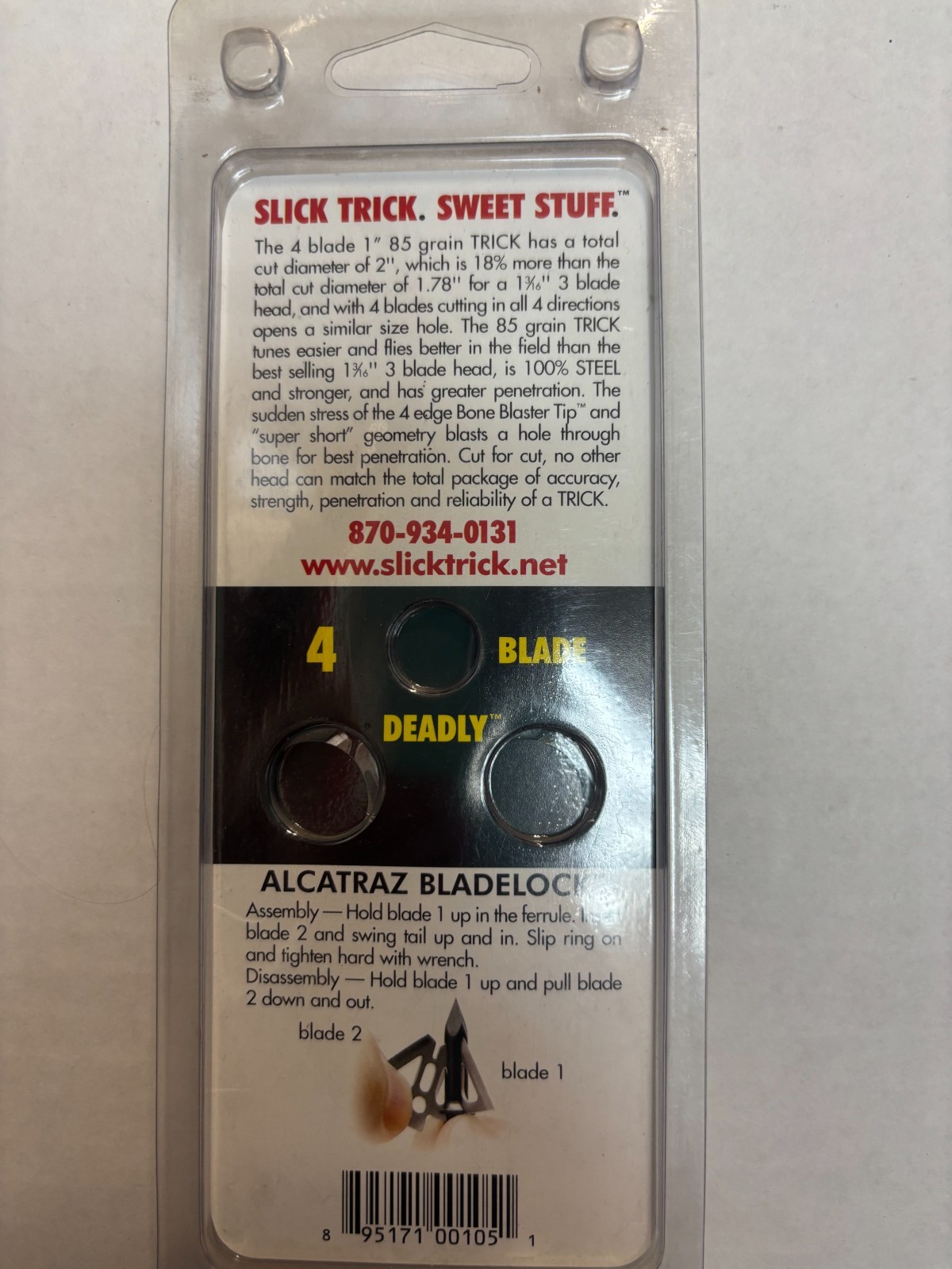 Slick Trick 1" 85 Grain Extra Blades Broadhead Replacement Blades SS