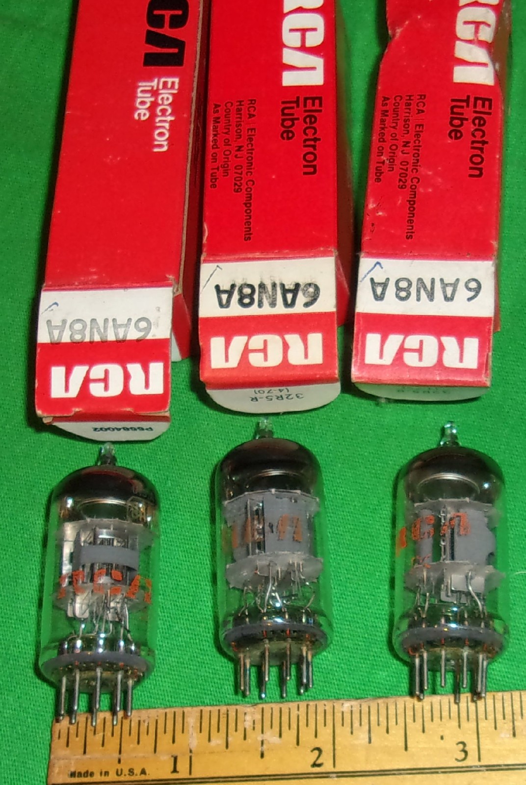 3-6AN8A Triode/Pentode Tubes RCA Hickok Tested Strong! (1960's)